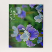 Blue Iris Blume Botanisches Fotorätsel Puzzle (Vertikal)