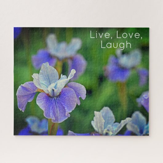 Blue Iris Blume Botanisches Fotorätsel Puzzle (Horizontal)
