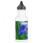 Blue Iris Blume Edelstahlflasche (Links)