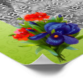 Blue Iris Blume Ihr Foto Personalisiert hinzufügen Poster (Ecke)