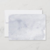 Blue Iris Blume Modernes Blue Wedding QR Code RSVP Karte (Rückseite)