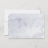 Blue Iris Blume Modernes Blue Wedning Dinner RSVP Karte (Rückseite)