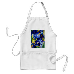 Blue Iris Blume Originale Aquarellmalerei Schürze