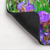 Blue Iris Blume Patch Mousepad (Ecke)