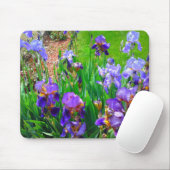 Blue Iris Blume Patch Mousepad (Mit Mouse)
