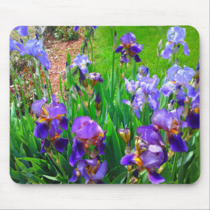 Blue Iris Blume Patch Mousepad