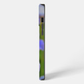 Blue Iris Blume Portrait Personalisierte Initialen iPhone Hülle (Linke Seite)