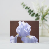 Blue Iris Blume Postkarten Irische Blume Text hinz (Stehend Vorderseite)