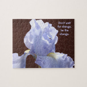 Blue Iris Blume rätseln einzigartige Geschenke Puzzle