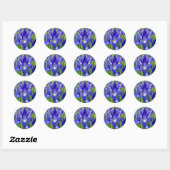 Blue Iris Blume Stickers (Blatt)