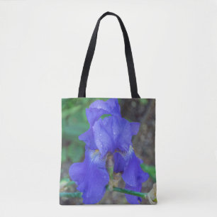 Blue Iris Blume Tote Beutel Tasche