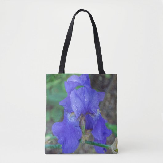 Blue Iris Blume Tote Beutel Tasche (Vorderseite)