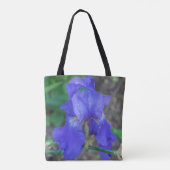 Blue Iris Blume Tote Beutel Tasche (Rückseite)