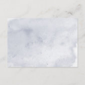 Blue Iris Blume Wedding Blue Modern Empfang Begleitkarte (Rückseite)