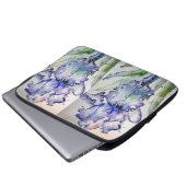 Blue Iris Blumenstrauß-Blume Laptopschutzhülle (Vorne Knopf)