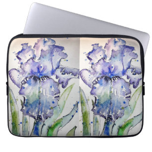 Blue Iris Blumenstrauß-Blume Laptopschutzhülle