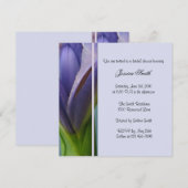 Blue Iris Bridal Dusche Einladung (Vorne/Hinten)