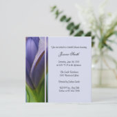 Blue Iris Bridal Dusche Einladung (Stehend Vorderseite)