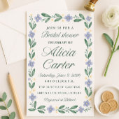 Blue Iris Bridal Shower Invitations - Editable Einladung