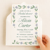 Blue Iris Bridal Shower Invitations - Editable Einladung