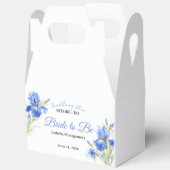 Blue Iris Bride to Be Something Blue Bridal Shower Geschenkschachtel (Offen)