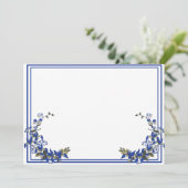 Blue Iris Einladung (Stehend Vorderseite)