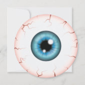 Blue Iris Eyeball Bloodshot Eye Halloween-Party Einladung (Vorderseite)