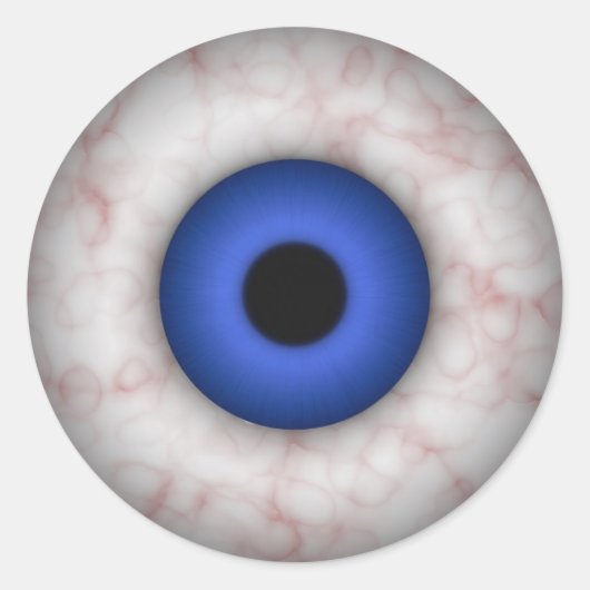Blue Iris Eyeball Sticker (Vorderseite)