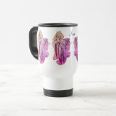 Blue Iris floral Art Personalisiert Reisebecher (Vorderseite Links)