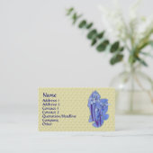 Blue Iris floral Design Business Card Visitenkarte (Stehend Vorderseite)
