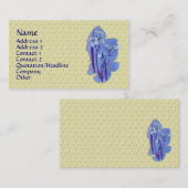 Blue Iris floral Design Business Card Visitenkarte (Vorne/Hinten)