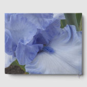 Blue Iris floral Memorial Service Gästebuch (Rückseite)