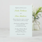 Blue Iris Floral Wedding Einladung (Stehend Vorderseite)