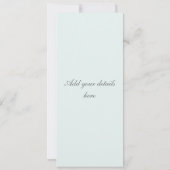 Blue Iris Floral Wedding Einladung (Rückseite)