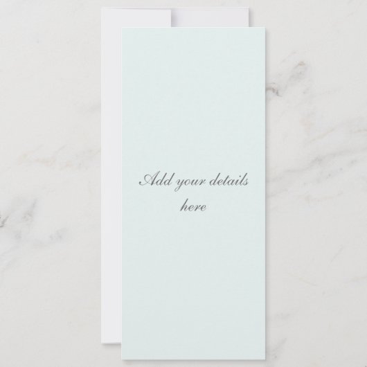 Blue Iris Floral Wedding Einladung (Rückseite)