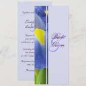 Blue Iris Hochzeitseinladung Einladung (Vorne/Hinten)