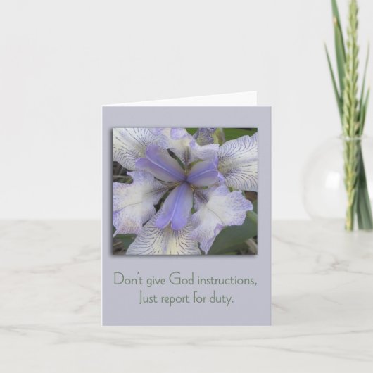 Blue Iris Inspiration Card Karte (Vorderseite)
