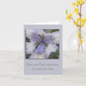 Blue Iris Inspiration Card Karte (Gelbe Blume)