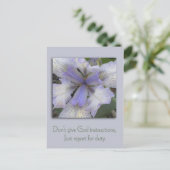 Blue Iris Inspiration Postcard Postkarte (Stehend Vorderseite)