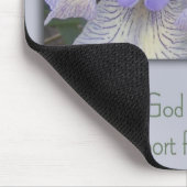 Blue Iris Inspirational Mousepad (Ecke)