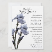 Blue Iris Jahrestag Einladung (Vorderseite)