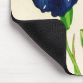 Blue Iris - Japanischer Aquarelldruck Mousepad (Ecke)