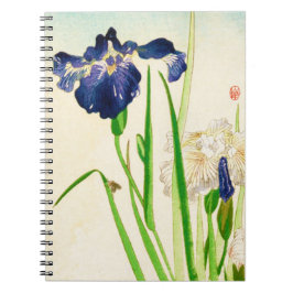 Blue Iris - Japanischer Aquarelldruck Notizblock