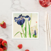Blue Iris - Japanischer Aquarelldruck Serviette (Beispiel)