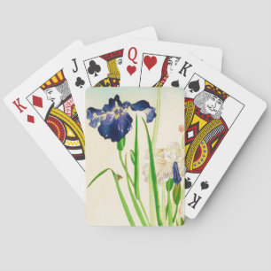 Blue Iris - Japanischer Aquarelldruck Spielkarten