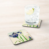 Blue Iris - Japanischer Aquarelldruck Untersetzer (Rechte Seite)