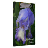 Blue Iris Macro Photo Floral Nature Art Clipboard Klemmbrett (Rechts)