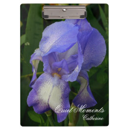 Blue Iris Macro Photo Floral Nature Art Clipboard Klemmbrett