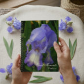 Blue Iris Macro Photo Personalized Notebook Journa Notizblock