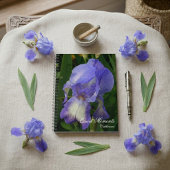 Blue Iris Macro Photo Personalized Notebook Journa Notizblock